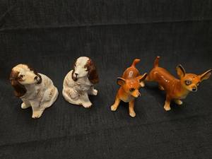 lot 40217 image: Ceramic Dog Figurine Collection Set of 4