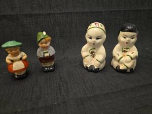 lot 40218 image: German Bavarian Character Salt and Pepper Shaker Set