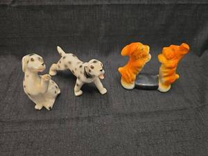 lot 40221 image: Ceramic Dog Figurine Collection Salt and Pepper Shakers