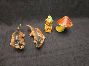 lot 40223 image: Ceramic Alligator and Elf Figurine Collection