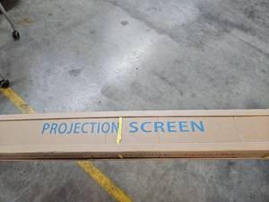 lot 1068 image: Projection Screen Electric 120 inch 169 Matte White K 110V Factory Strapped