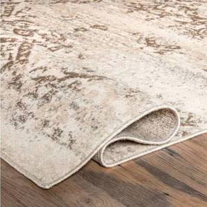 lot 1097 image: nuLOOM Freja 11 x 15 (ft) Loomed Polypropylene Beige Rectangular Indoor FloralBotanical Spot Clean Only Area rug