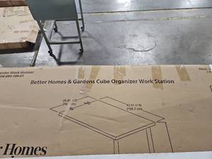 lot 1108 image: Pallet of 7 Better Homes & Gardens Cube Organizer Workstation 42.01 in W x 26.88 in D White Finish
