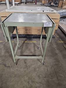 lot 1109 image: Vintage Utility Cart with Metal Top and Storage Compartment