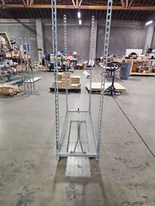 lot 1125 image: Metal Wire Deck Utility Cart With Removable Post