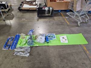 lot 1134 image: New Swing Set Accessories- Rock Wall Hardware 2 Swings Ground Stakes Slide and More