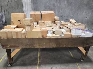 lot 59598 image: Surplus of new automotive parts. A majority are GPD air conditioning components. A mix of compressors, driers, hoses, lines and other parts. All items are scannable or can be cross referenced on rockauto or other sites.
