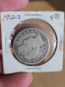 lot 17 image: 1912-S Barber silver half dollar