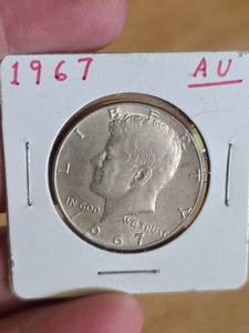 lot 39 image: 1967 AU  JFK silver half dollar