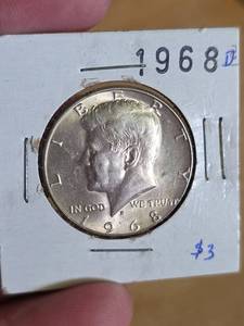 lot 40 image: 1968 JFK silver half dollar