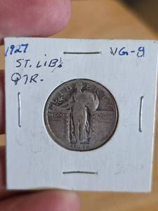 lot 46 image: 1927 Standing Liberty silver Quarter