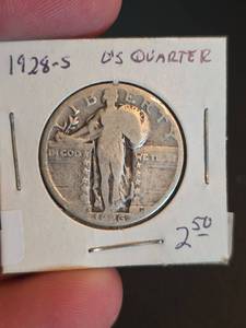 lot 50 image: 1928-S Standing Liberty silver Quarter