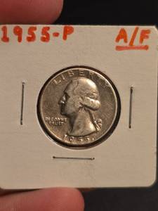 lot 77 image: 1955-P Washington silver quarter