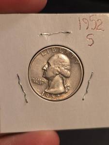 lot 79 image: 1952-S Washington silver quarter