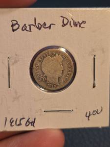 lot 97 image: 1915 Barber silver dime