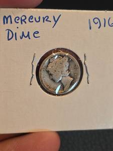 lot 108 image: 1916 Mercury silver dime