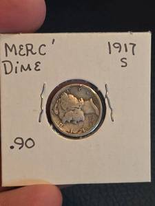 lot 109 image: 1917-S Mercury silver dime