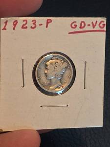 lot 111 image: 1923-P Mercury silver dime