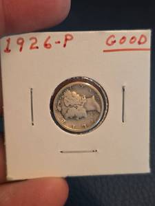 lot 113 image: 1926-P Mercury silver dime