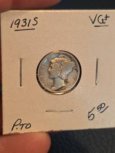 lot 115 image: 1931-S Mercury silver dime