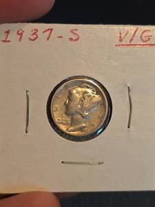 lot 120 image: 1937-S Mercury silver dime