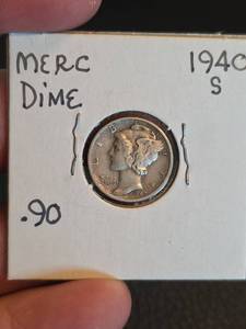 lot 124 image: 1940-S Mercury silver dime