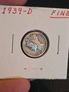lot 125 image: 1939-D Mercury silver dime