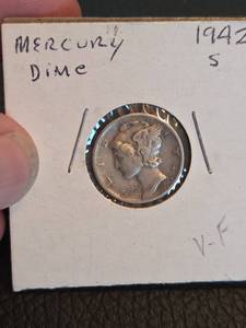 lot 135 image: 1942-S Mercury silver dime