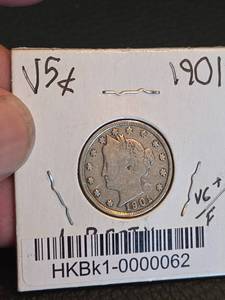 lot 151 image: 1901 V Nickle