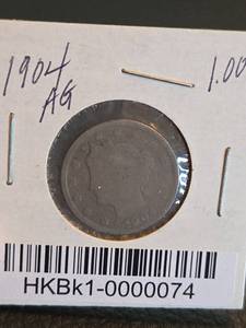 lot 154 image: 1904 V Nickle