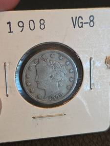 lot 159 image: 1908 V Nickle