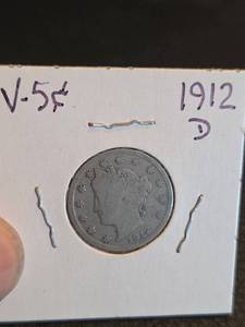 lot 165 image: 1912-D V Nickle