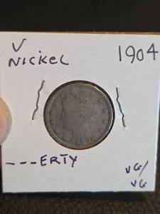 lot 166 image: 1904 V Nickle