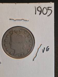 lot 167 image: 1905 V Nickle