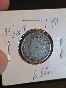 lot 169 image: 1907 V Nickle