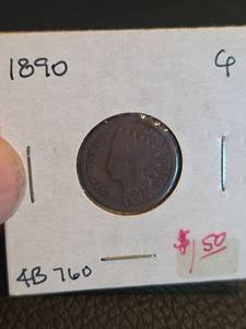lot 193 image: 1890 Indian Head Penny