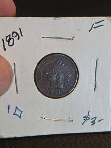 lot 194 image: 1891 Indian Head Penny