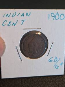 lot 198 image: 1900 Indian Head Penny