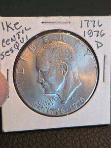 lot 203 image: Eisenhower Bicentennial dollar