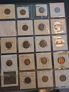 lot 216 image: Lot of 20 old pennies,  16 of them are what pennies