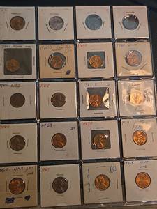 lot 218 image: Lot of 20 old pennies