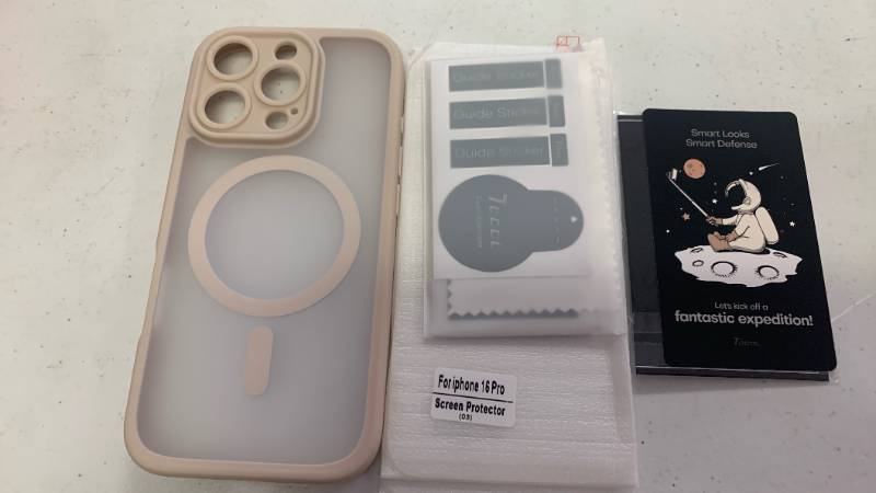 lot 705 image: iPhone 16 Pro MagSafe Case with Screen Protector Bundle DP60