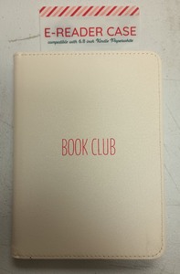 lot 405 image: Vivitar Cream White 6.8 Inch Kindle Paperwhite E-Reader Case Book Club Design