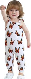 lot 4614 image: SUNNY PIGGY Baby Girl Clothes Infant Sleeveless Jumpsuit One Piece Romper Newborn Overalls Outfits 0-3 Months