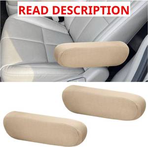 lot 4624 image: Augeny 2 PCS Car Front Seat Armrest Covers, Soft Elastic Fabric Auto Arm Rest Protector, Breathable Front Seat Armrest Cover Replacement, Universal Vehicle Interior Decor Accessories Purple