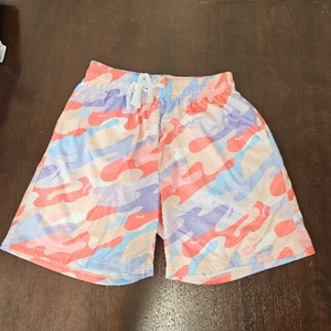lot 4632 image: BOOMLEMON Mens Mesh Graphic Print Shorts Casual Fashion Cool Shorts Summer Active Basketball Streetwear Short Pants Small