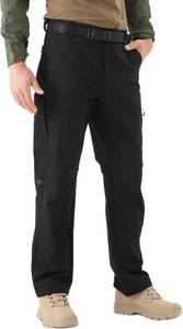 lot 4635 image: MagnaMan Mens Stretch Tactical Pants   Water Resistant Ripstop Cargo Pants for Men, Outdoor Hiking Work Utility EDC Use Black Medium