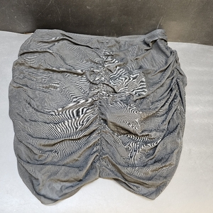 lot 4744 image: AFOLIRY Womens High Waisted Bikini Swimsuit Bottoms with Ruched Mesh Swim Skirt Black Medium