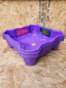 lot 312 image: Purple Plastic Sandbox with Cover and Legs