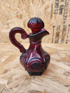 lot 320 image: 1876 Cape Cod Collection Cruet Red Glass Pitcher 5 fl oz